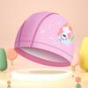 Children's Waterproof Silicone Swim Cap with Ear Protection for Large Head Circumference - Comfortable Fit for Boys and Girls.