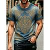Summer Russian Ethnic Style 3D Print T-Shirts Men
