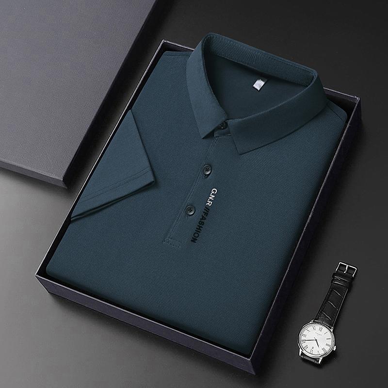 Luxusní Pánské Polo Tričko High End Potisk Móda Krátký Rukáv Klopa Korea Tričko Léto Nové Obchodní Klasický Trend Pánské Oblečení Top