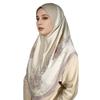 Elegant Chiffon Floral Print Chiffon Hijabs Linen Multicolor Arab Lady Headscarf All-match Ethnic Turban Cap All Seasons