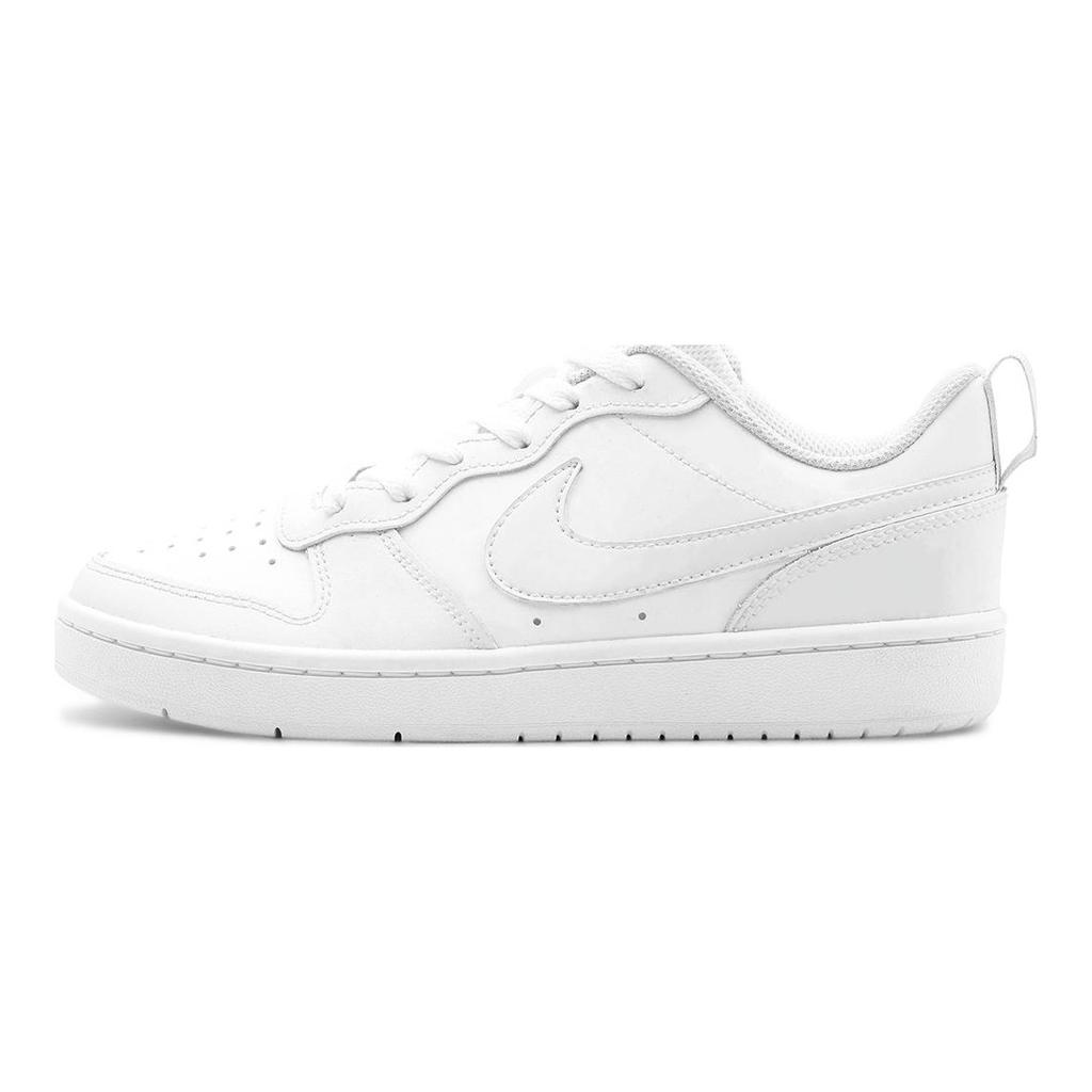 Nike Court Borough 2 Cyan Dusty Purple Leather Cushioning Abrasion Resistant Slip Resistant Low top Skateboard Shoes BQ5448-100(Team1855 )