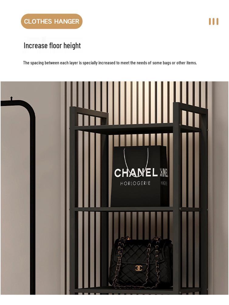 Minimalist Floor-Standing Hanger Rack for Men's and Women's Clothing Displays
