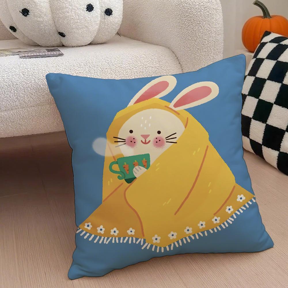 Year of the Horse Pillow Festive Decor Cushion Cover Linen Pillow Case Soft Breathable Protective Couch Room Decoration
