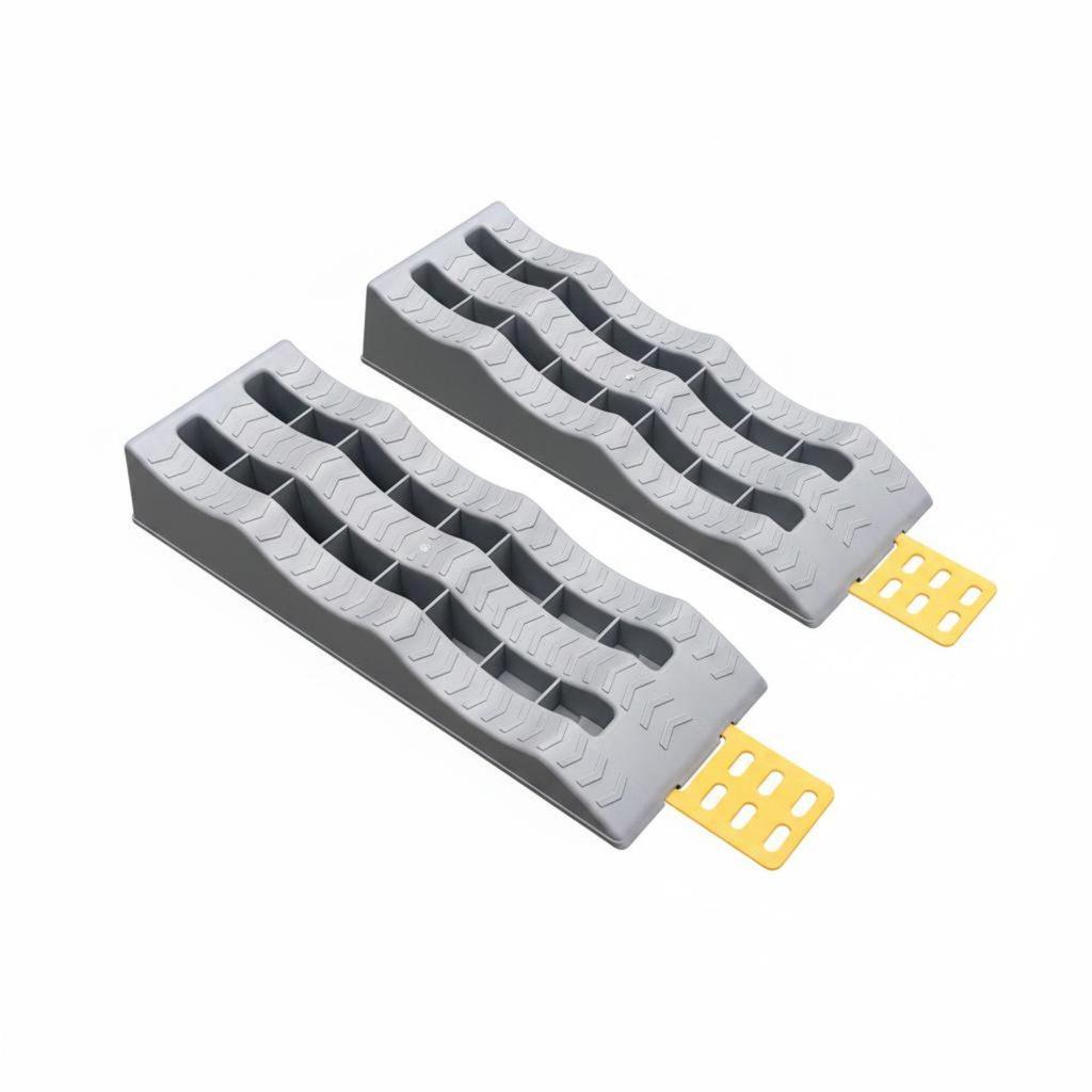 2 Pieces RV Leveling Ramp Heavy Duty Anti-Slip Wheel Thickened Design Tire