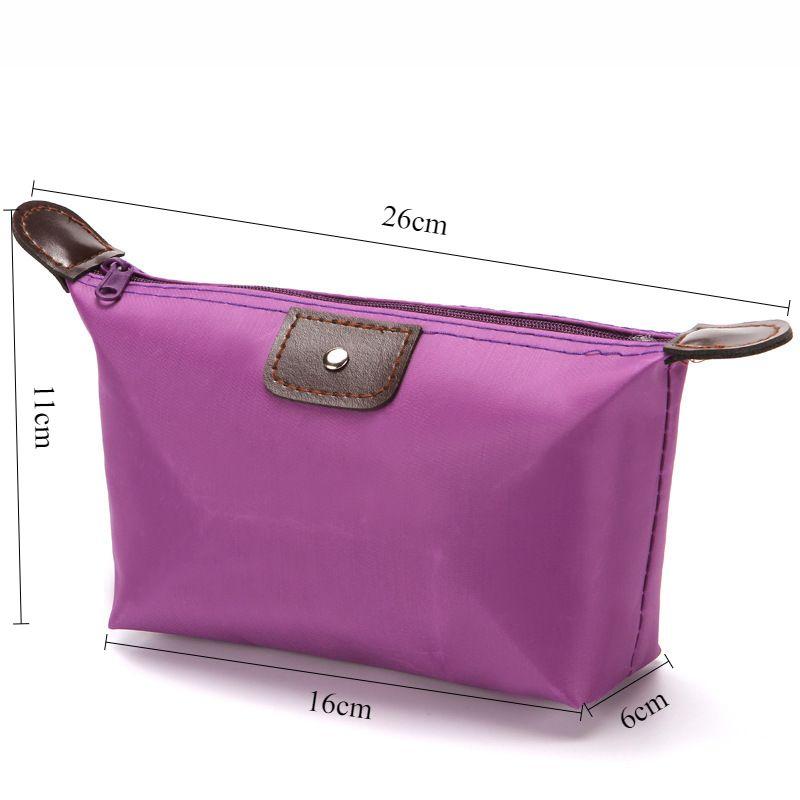 Women's Folding Dumpling Bun Candy colored Cosmetics Storage Makeup Bag Multi functional Travel Portable Handheld Women's Bag