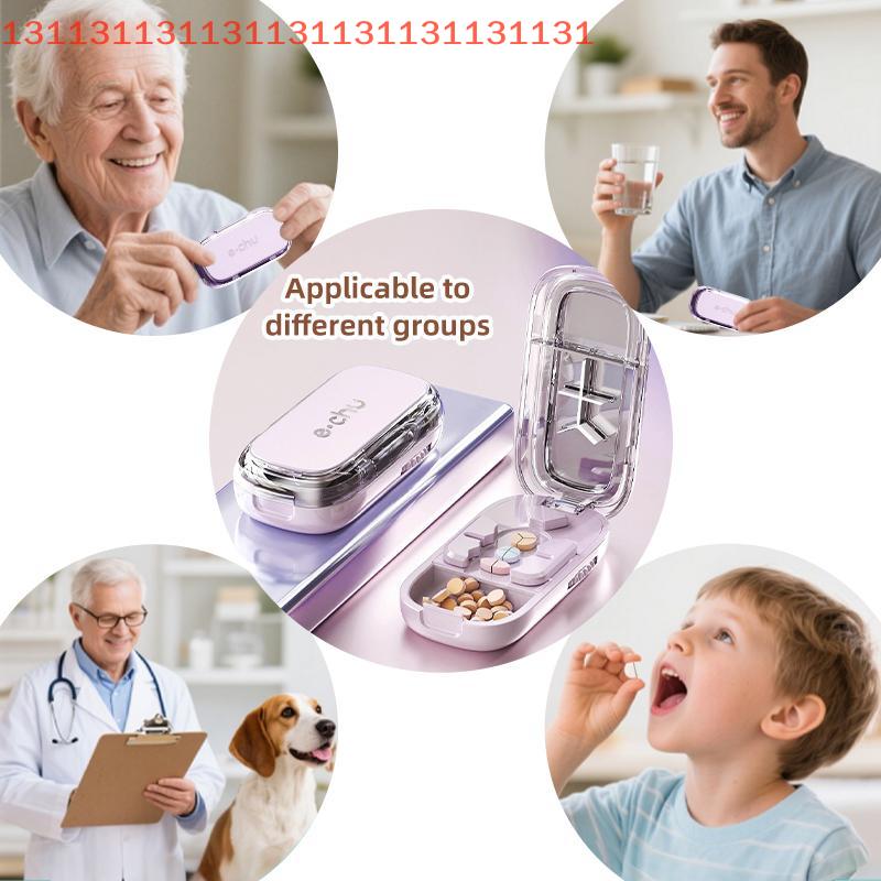 3in1 Medikamentenschneider Präzises Schneiden in Hälfte / Drittel / Viertel Tablettenteiler Organizer Tragbarer Tablettenteiler