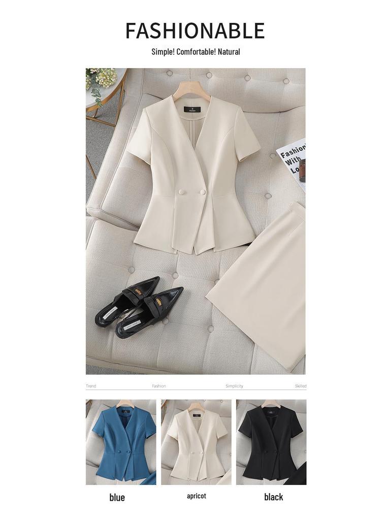 Costum Profesional de Vară pentru Femei pentru Muncă și Interviuri