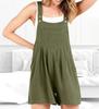 Salopette Corta da Donna Estiva Casual con Bretelle Regolabili Larga in Lino Salopette Corta Jumpsuit Rompers