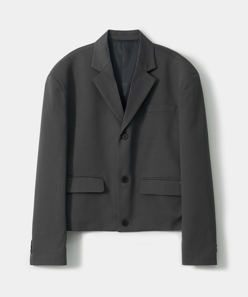 Trip Le Sens Custom 3B Crop Blazer_Grey