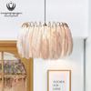 Feather Chandelier: French-Italian Modern Luxury for Living, Dining, or Bedroom.