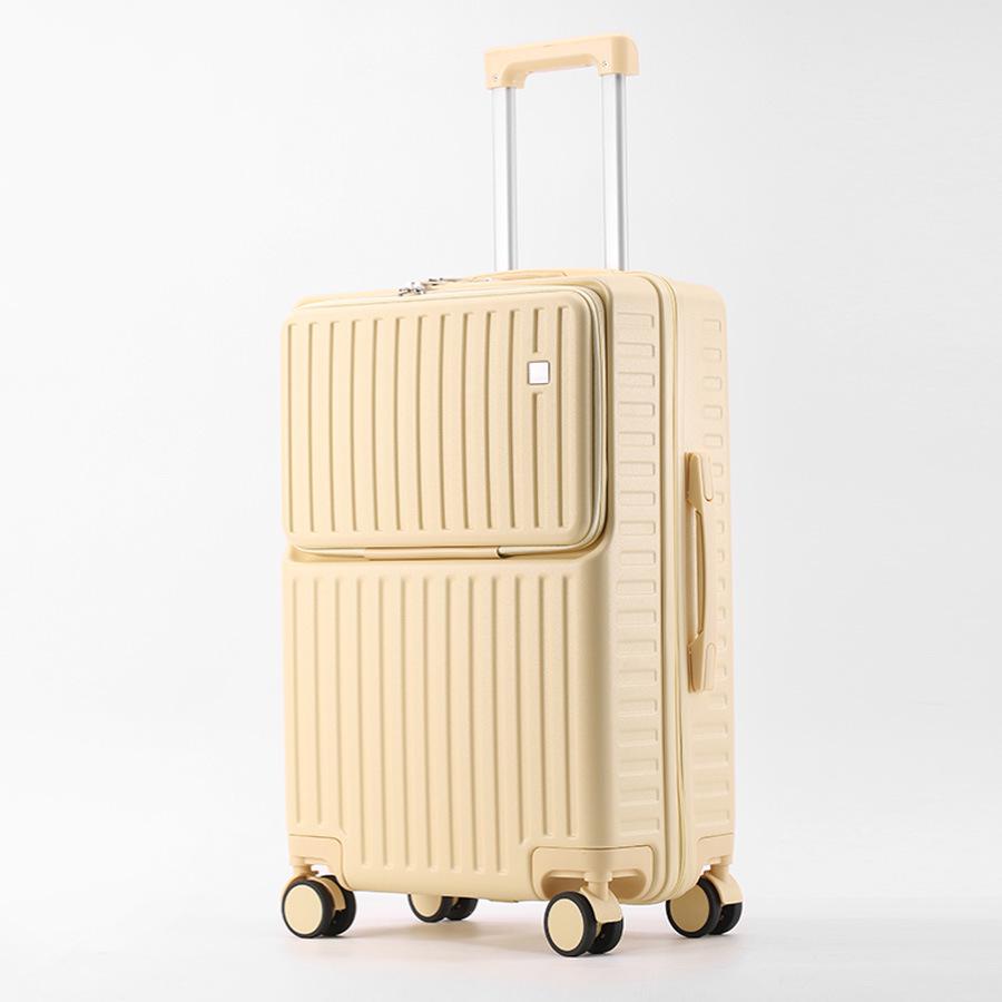 20-Inch Carry-On Luggage: Large Capacity Travel Suitcase for Students, 24-Inch Leather Trolley Available