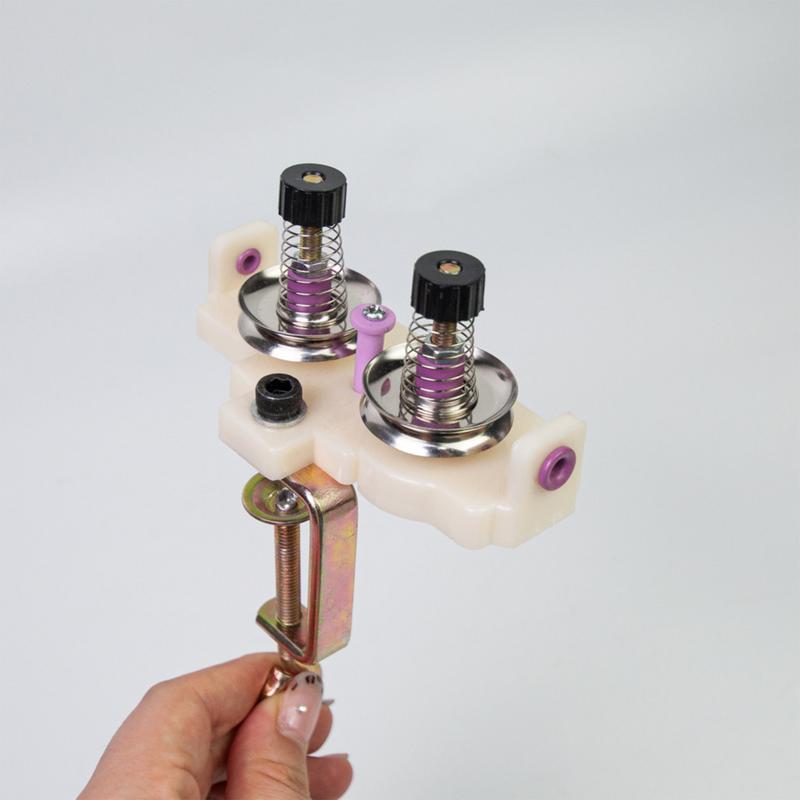 Double Ended Twist Winder Handheld Sewing Machine with A Desk Clamp Versatile Loom Tensioner Machine Knitting Tool Equipment