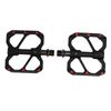 2PCS Road Bike Pedals Aluminum Alloy Anti Slip Lightweight Flat Platform Pedals for Mountain Bike Black