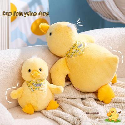 Little Yellow Duck Plush Toy - Sitting & Lying Pose Doll, Perfect Gift & Companion