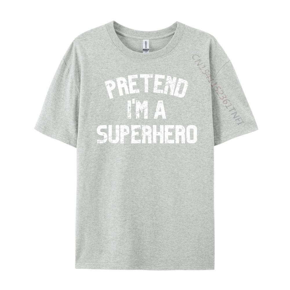 Pretend I M A Superhero Lazy Halloween Costume Party Shirts Graphic Tee Halloween Man Tops Tees Illustration