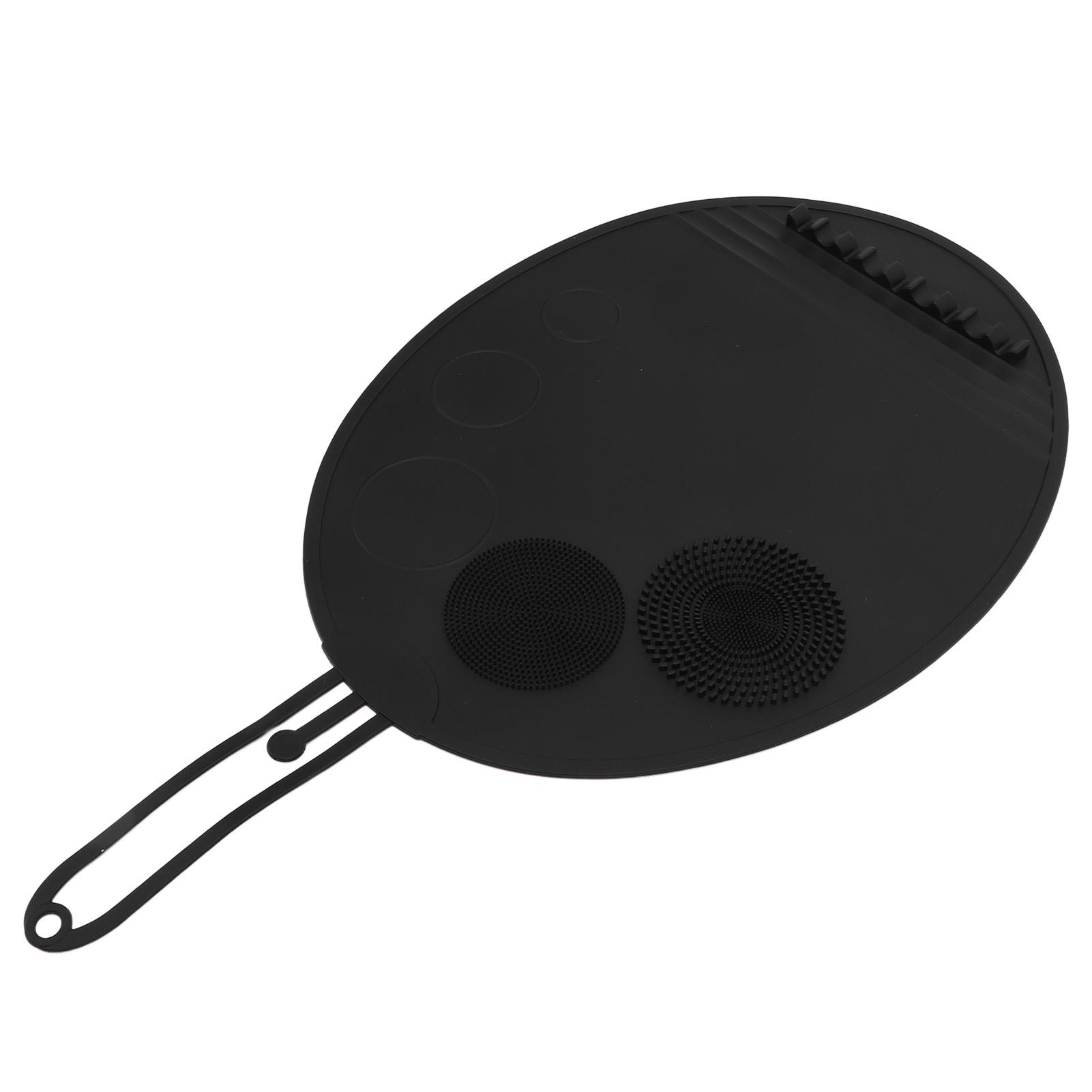 

Силиконовый коврик для чистки кистей для макияжа, многослойный, большой размер, портативный, моющий инструмент, скруббер чёрный