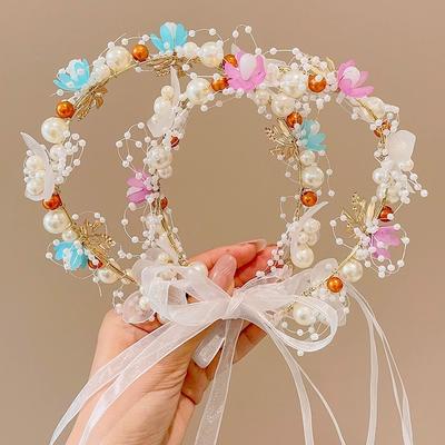 1pc Princess Floral Headpiece, Suitable for Flower Girl, Forestthemed Hair Accessories.