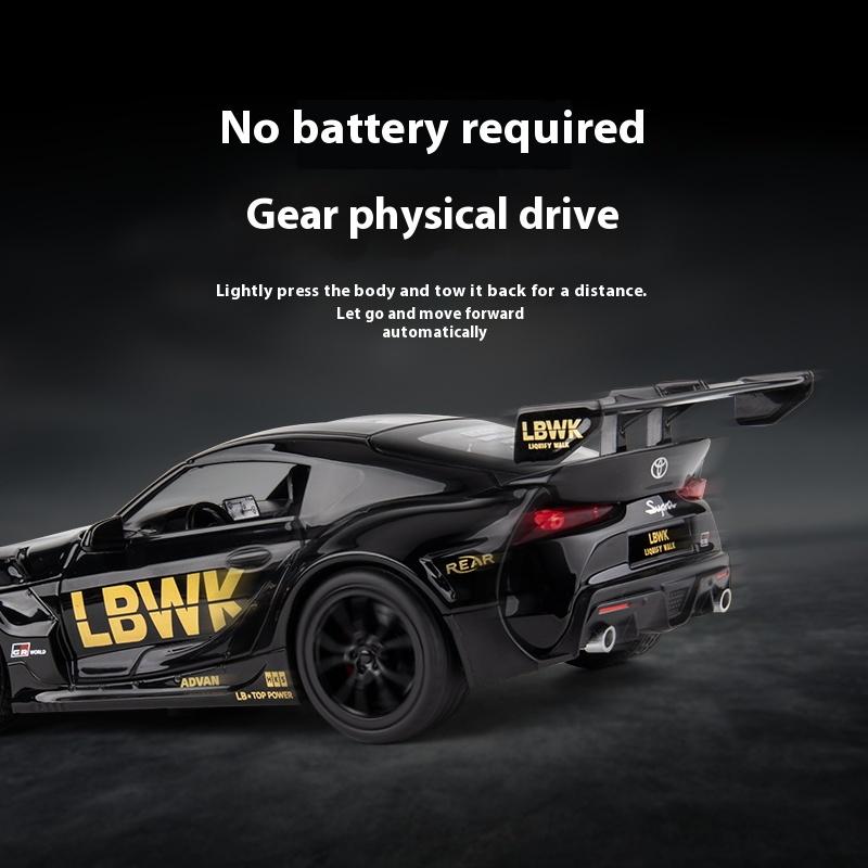 1/22 Toyota GR-Supra Alloy Car Model, Car Model Children's Toys, Simulated Sound and Light Sports Car Boy Gift Ornaments
