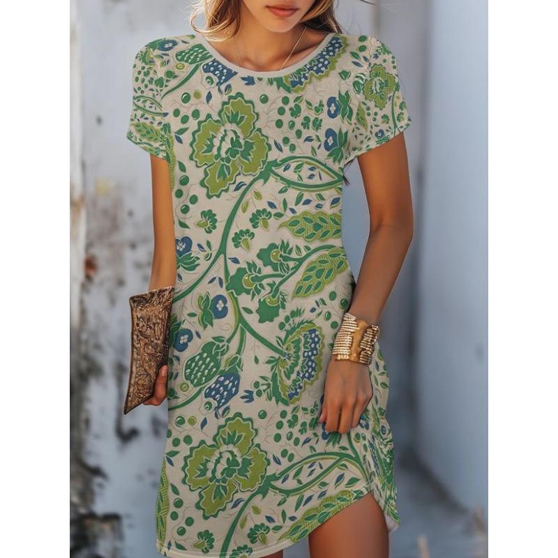 Women's Fashionable Dress, Cute Little Animals and Floral Prints