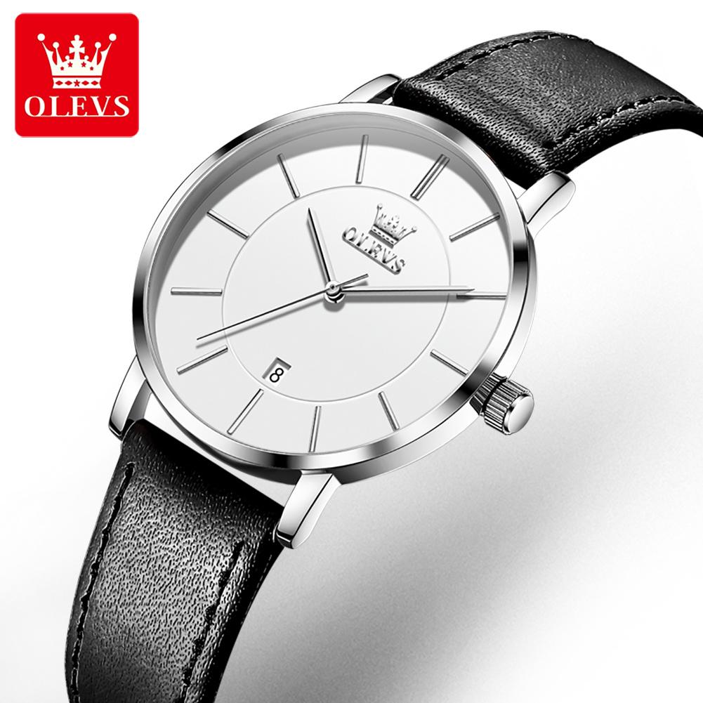 OLEVS 5869 Women's Watches Ultra Thin 6.5mm Original Quartz Watch for Women Waterproof Calendar Ladies Dress Wristwatch