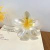 Plumeria Claw Clip: European & American Stylish Hair Accessory for Updos