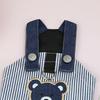Soft Pet Bear Stripe Dress Cute Dog Vest Harness Fashion Pet Chest Strap  for Puppy Kittens