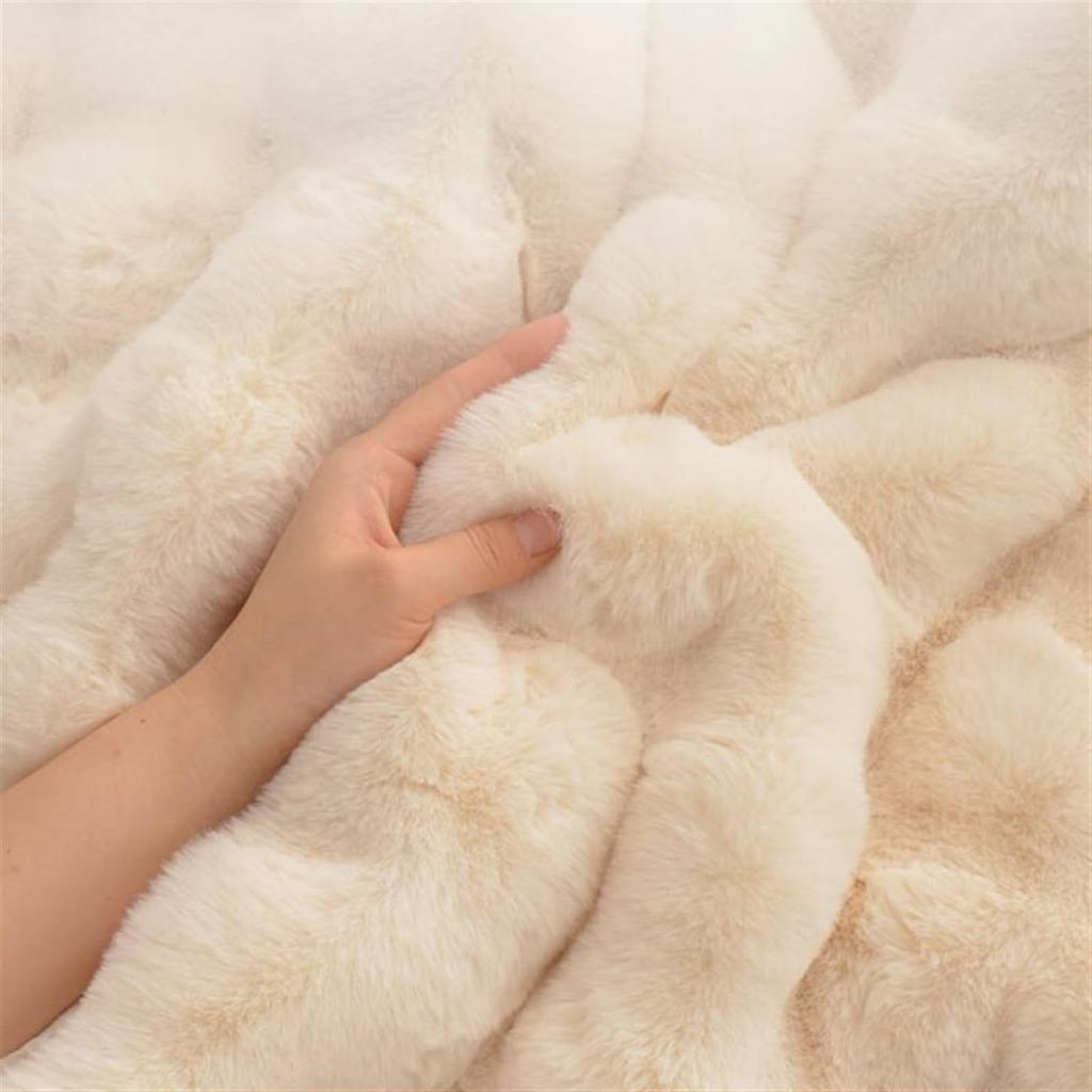 Bubble Imitation Rabbit Fur Carpet Round for Living Room Soft Plush Fluffy Rugs Kids Room Home Decor Dressing Table Foot Mats