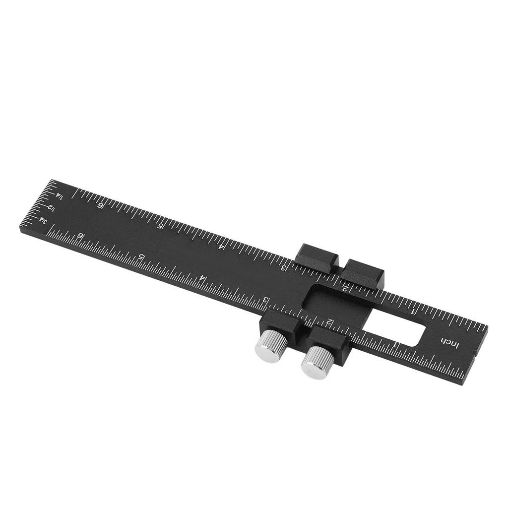 T Square Woodworking Ruler Aluminum Alloy Adjustable Slide Stop Scribing Marking Ruler Metric Inch