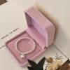 Silver-Plated Beaded Bracelet with Cute Kitty Pendant - Perfect Birthday Gift for Women and Children