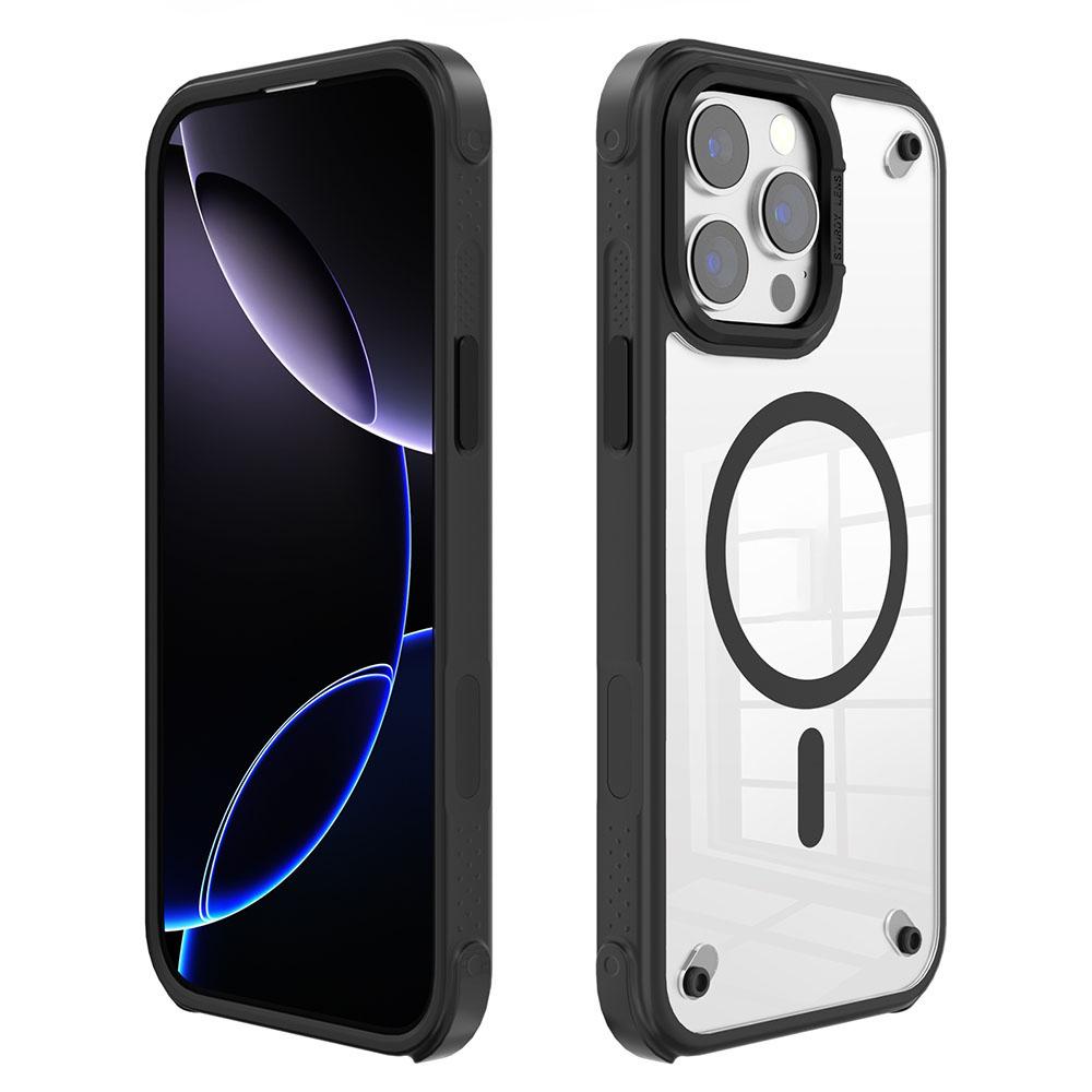 For iPhone 16 Pro Max Case Compatible with MagSafe Corner Protection PC+TPU Clear Back Cover