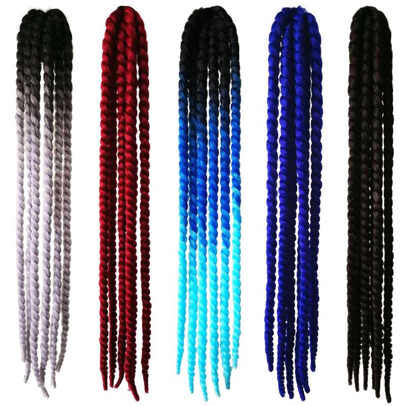 60cm Punk Style Motorcycle Scattered Gradient Ramp Helmet Braids Twist Braid Horn Motocross Motorbike Off Road Moto Decor Braids