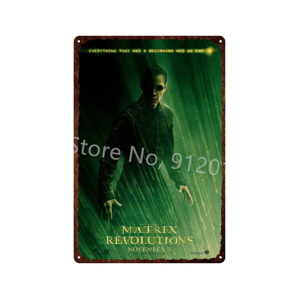 Vintage The Matrix Metal Tin Sign Poster  Classic Movie Wall Plaque for Bar Pub Club Man Cave Home Decor  Retro Iron Painting
