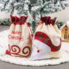 Luxury Linen Packing Bag Large Christmas Handbag Creative Drawstring Pocket  Children's Holiday