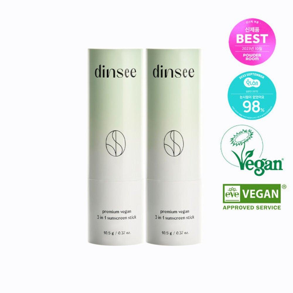 dinsee Premium Vegan 3in1 Sun Stick SPF50+PA++++ 10.5g X2