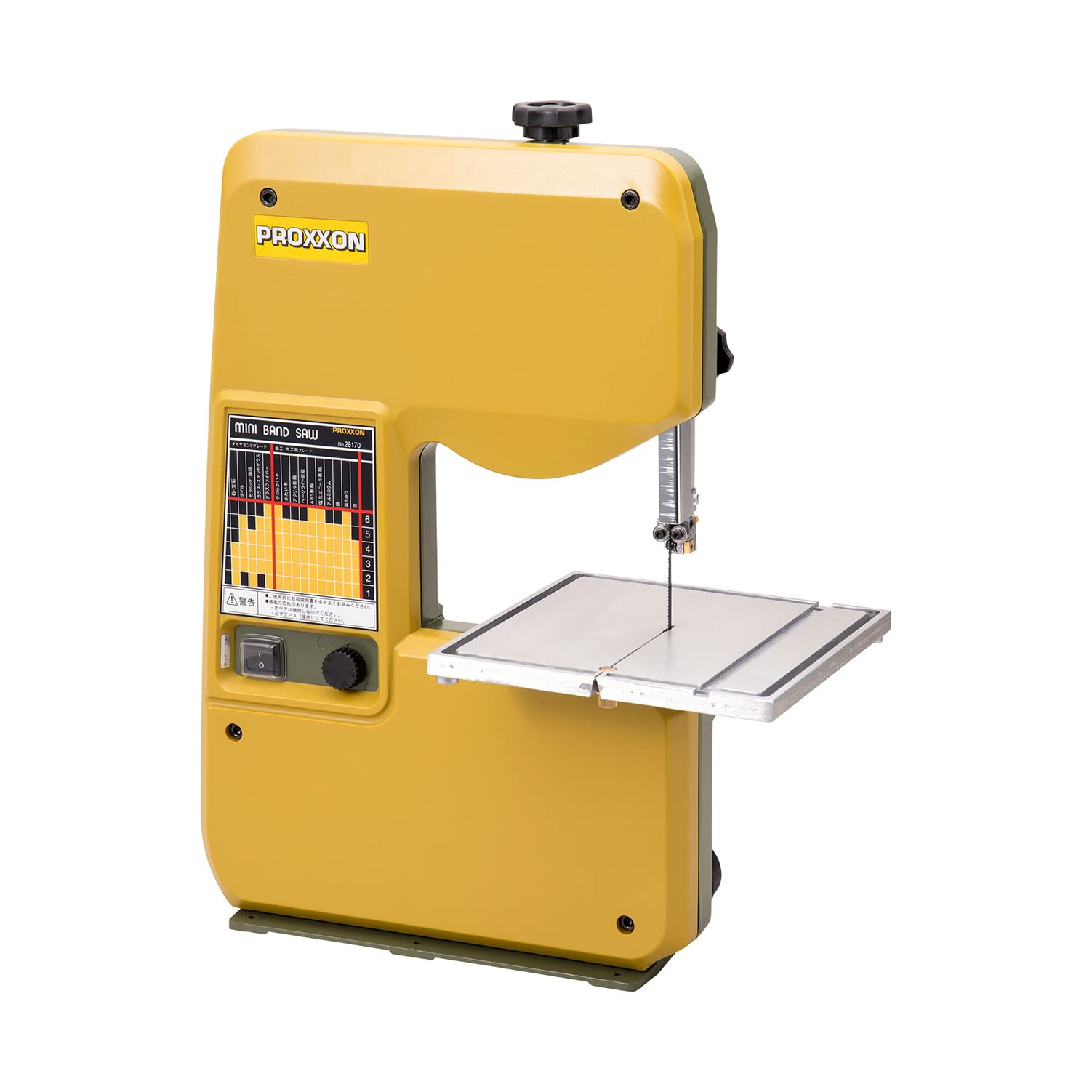 

PROXXON Mini Стрічкова пила для деревообробки та металу Мала настільна стрічкова пила товщиною до 80 мм [Різання деревини] № 28170