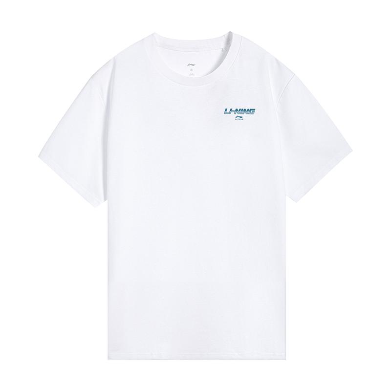 

Li-Ning Модная Универсальная Удобная Дышащая Футболка с коротким рукавом Унисекс Топы Белый AHSW873-2 S