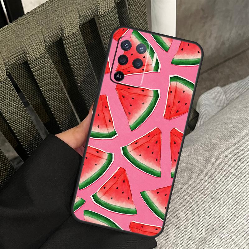 Cute Summer Fruit Watermelon Case For Oppo A80 A60 A40 A94 A54 A98 A78 A18 A38 A58 A16 A76 A96 A17 A77 A74 A57S A15 Cover