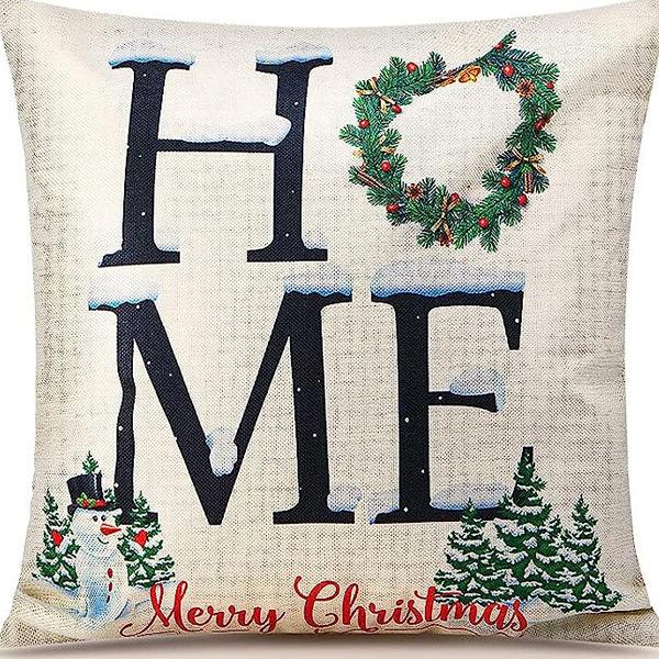 Autumn Pumpkin Maple Leaf Letter Printed Linen Pillow Case Thanksgiving Ambience Decorative Living Room Sofa Backrest Cushion