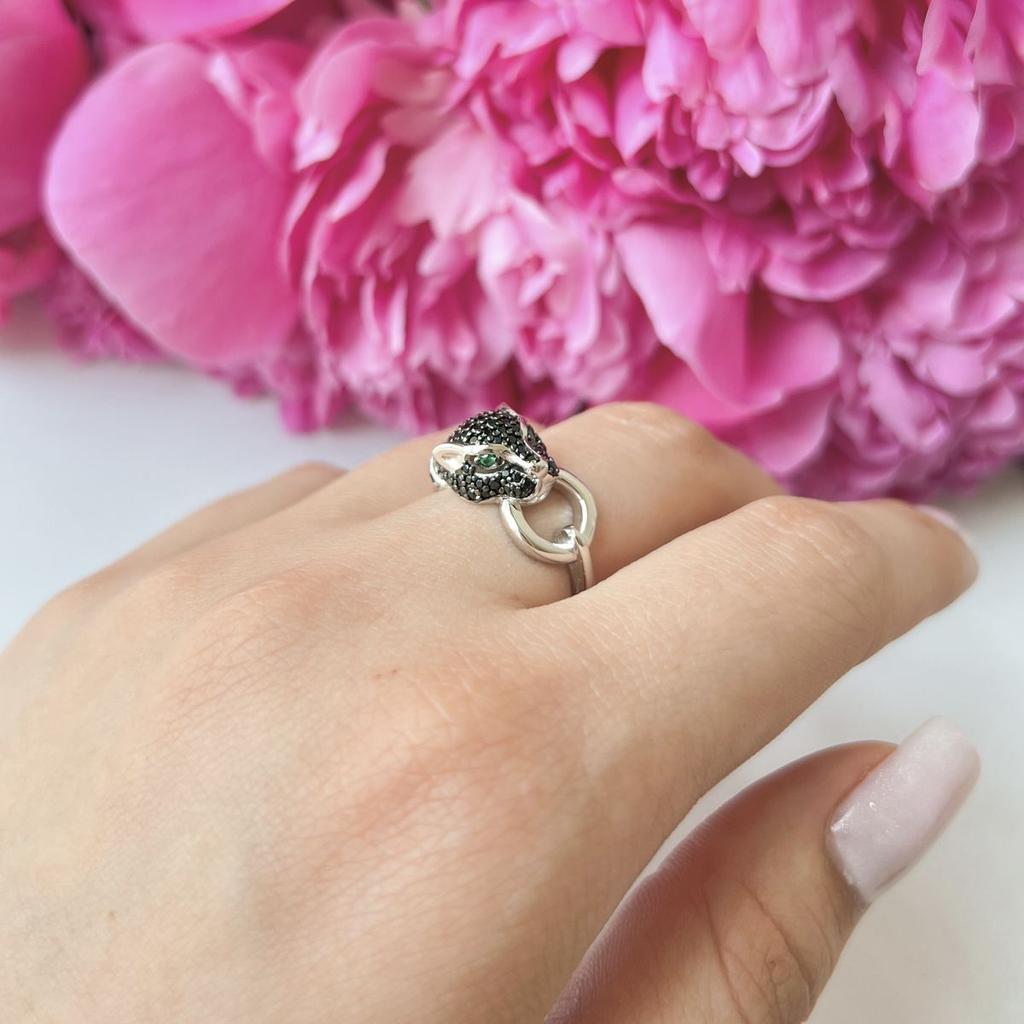 Silver Ring with Cubic Zirkonia, Product Weight 4.85 G (2143437)