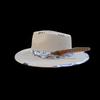 Fashionable Pure Wool Top Hat Webbing Feather-Embellished Sheep Felt Hat