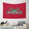 Milwaukee Bucks Logo On Red Background Pattern Wall Hanging Tapestry Decorative Tapestry Home Decor for Bedroom and Living Room