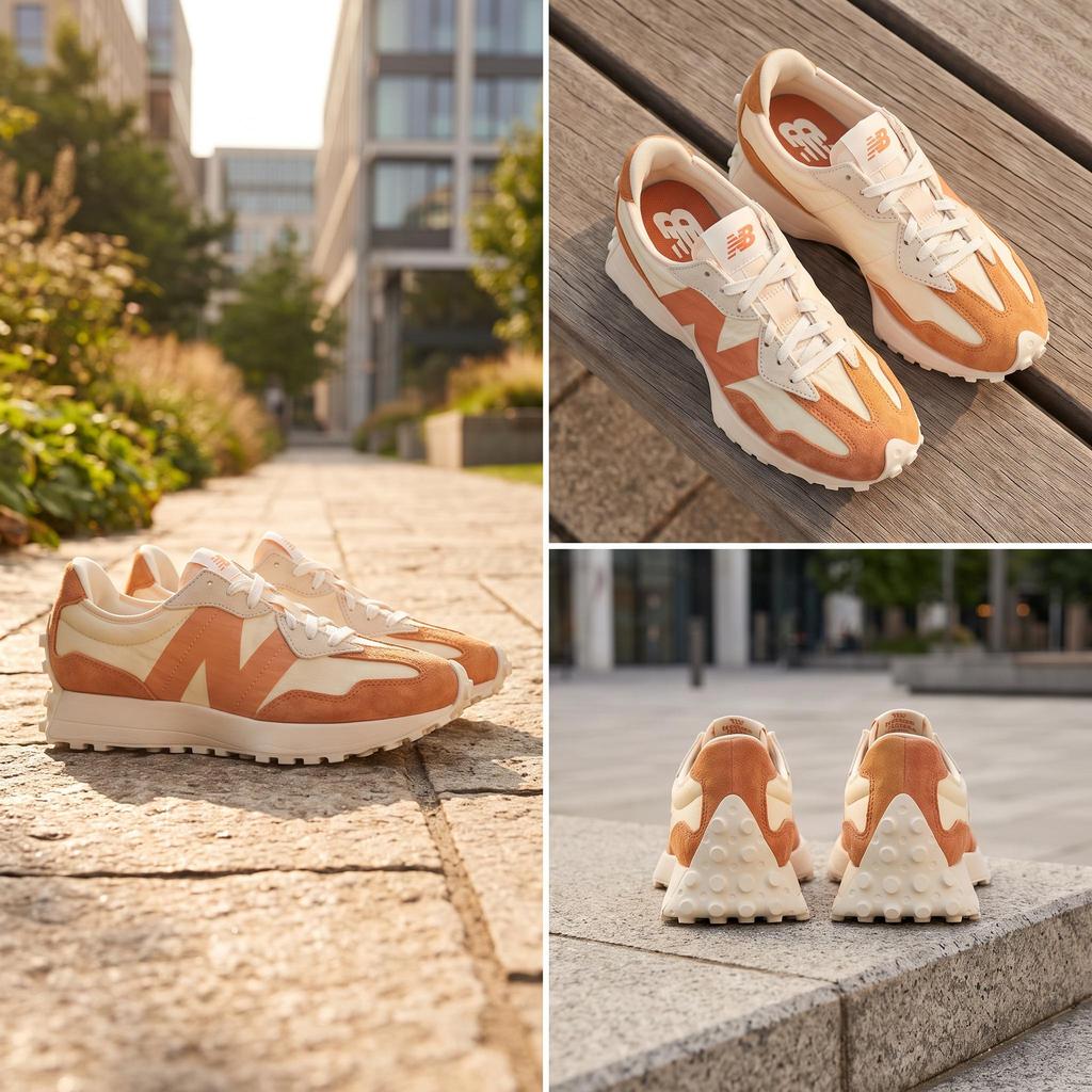 New Balance 327 Macadamia Nut Cream Unisex Sneakers Orange U327MC