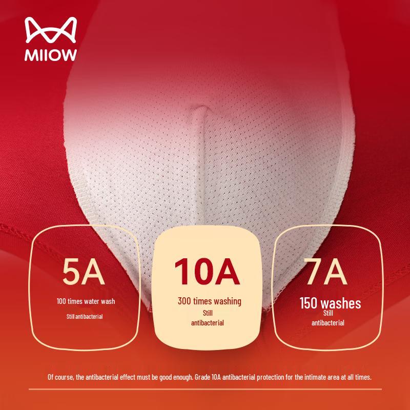 MIIOW Glückliche rote Baumwoll-Boxershorts für Herren