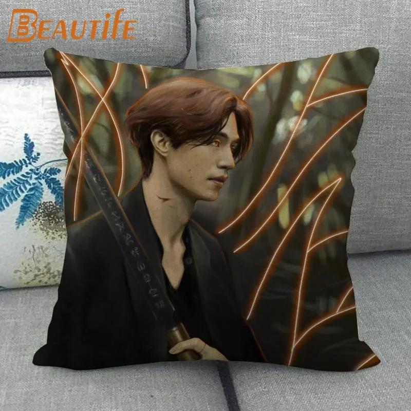 Custom Lee Dong Wook KPOP Pillowcase Wedding Decorative Cotton Linen Pillow Case For Home Pillow Cover 45X45cm One Side