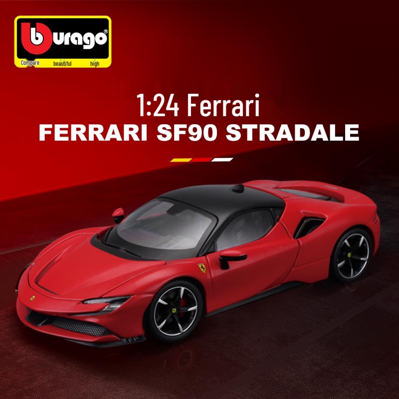 

Bimego Ferrari SF90 1:Модель спортивного автомобиля из сплава 24 для мальчиков - Коллекционная игрушка-украшение.