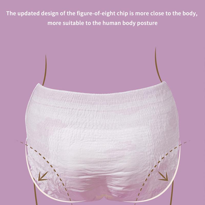 L/Xl 3Pcs/Bag Disposable Menstrual Pad Underpants For Adult Women Breathable Quick Absorption Period Panties Postpartum Use