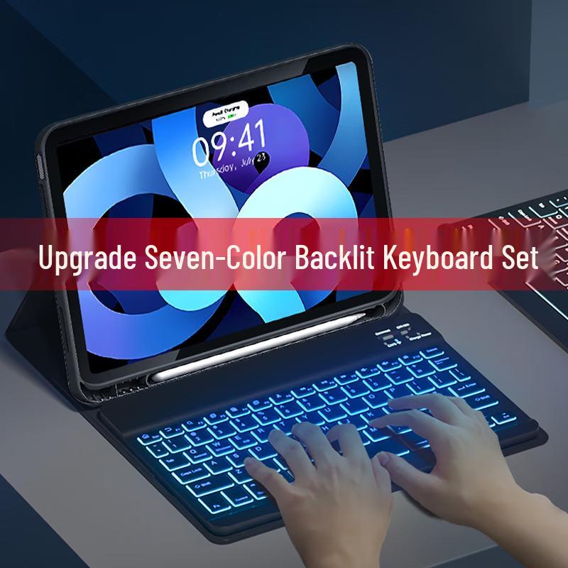 SuoYing iPad Bluetooth Keyboard Case with Mouse and Stylus Set