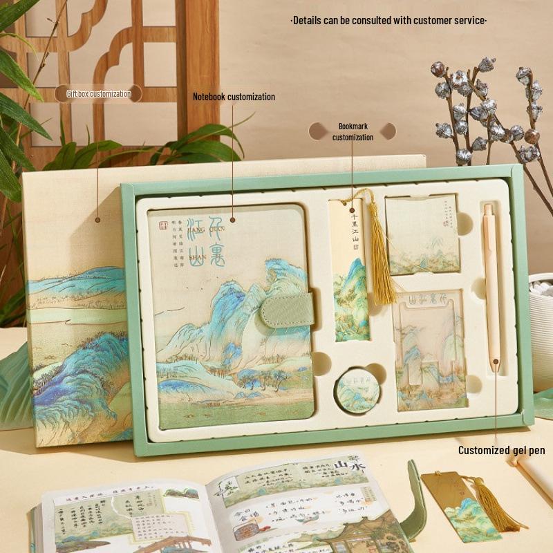 A Thousand Li of Rivers and Mountains Notebook Set: Chinese Style Journal Inspired by the Forbidden City