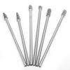 6pcs  6mm 14" Shank Aluminum Rotary Burr Extra Long 150mm Milling Cutter