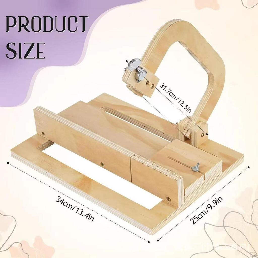 Wooden Soap Cut Trimming Cheese Gift Chocolate Adjustable Wire Slicer Cutting Tool for Bar Cake Home